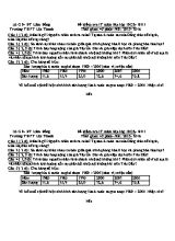 2 Đề kiểm tra 1 tiết học kỳ 1 môn Địa lý Lớp 10 (Cơ bản) - Năm học 2015-2016 - Trường THPT Lộc Thanh